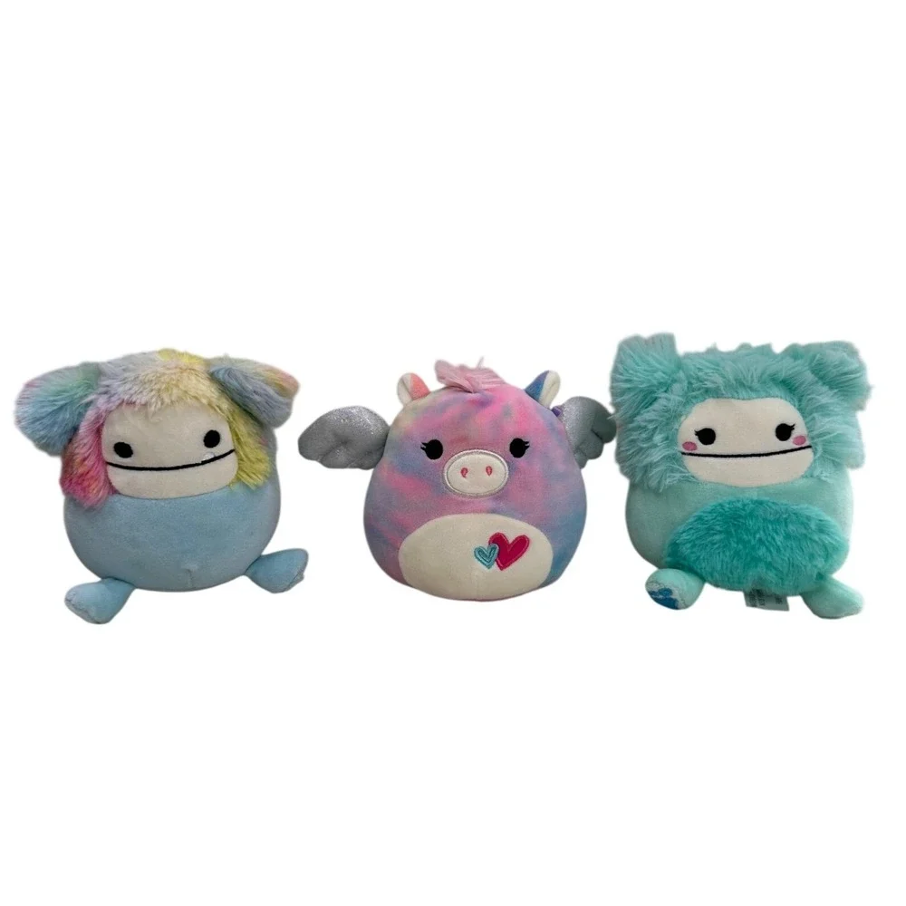 Squishmallows Plush Joelle Zaylee‎ Bigfoot Pegasus 6 Inch Lot Stuffed Animal Toy